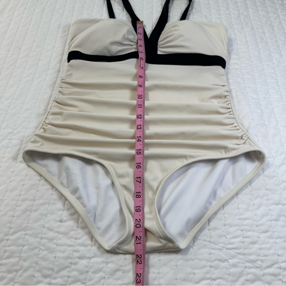 Boden Corsica Black and Ivory Women Swimsuit One Piece Size 10 Regular - Picture 5 of 15